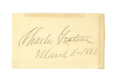 Charles Guiteau Signed Card 3 Months Before Execution