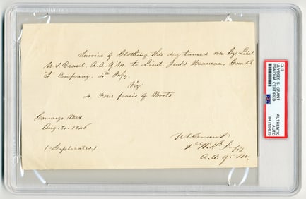 Ulysses S. Grant PSA Slabbed Rare Mexican War-Dated MDS