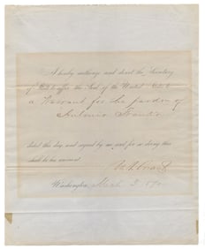 U.S. Grant Signed Presidential Pardon "affix the Seal of the United States"