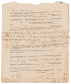 William Henry & Anna Harrison Co-Signed Indenture July 17, 1810