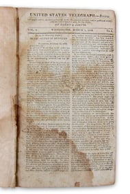 Issues of the “US Telegraph Extra” Promoting Jackson in the 1828 Election