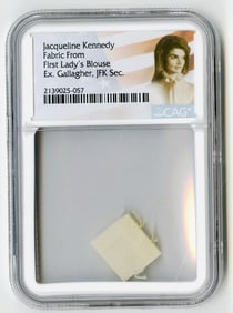 Jacqueline Kennedy Personally Owned and Worn Blouse Fabric CAG Encapsulated