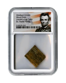 Abraham Lincoln, Wood from "Lincoln's Log Cabin," CAG Encapsulated