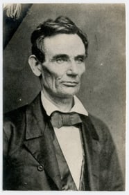 Beardless Abraham Lincoln 1858 IL Senate Debates-Era Photo, Meserve Printed & Collected