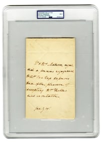 Mr. & Mrs. Madison 3rd Person Autograph Note Penned by Dolley PSA NM 7