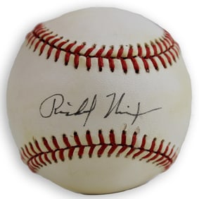 Richard Nixon PSA Certified Signed Baseball, Ex-Forbes