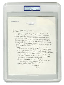 Reagan PSA MINT 9 ALS as President: "The White House...hasn't looked so nice in 20 years..."