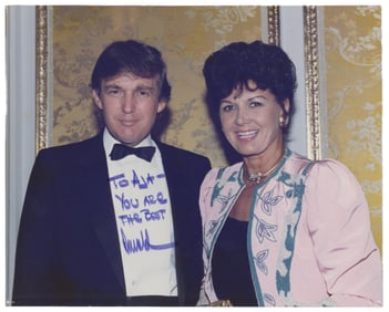 Donald Trump Signed Photo To & With Figure Skater Aja Zanova