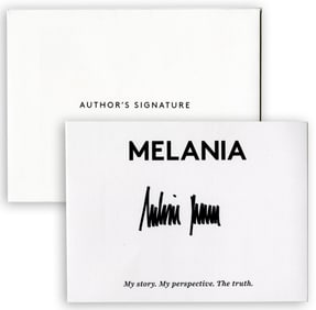 Melania Trump Signed Bookplate