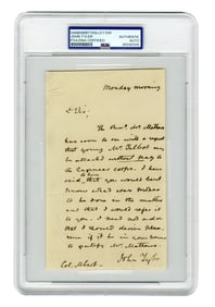 John Tyler ALS to Col. Abert Recommending James Talbot, Who Later Served in Fremont's Expedition!