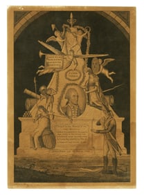 Scarce Memorial Engraving of George Washington: “Father of the Country," by E. G. Gridley