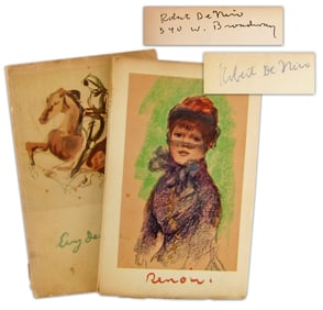 (2) Robert De Niro, Sr. Signed Art Books, Renoir & Delacroix