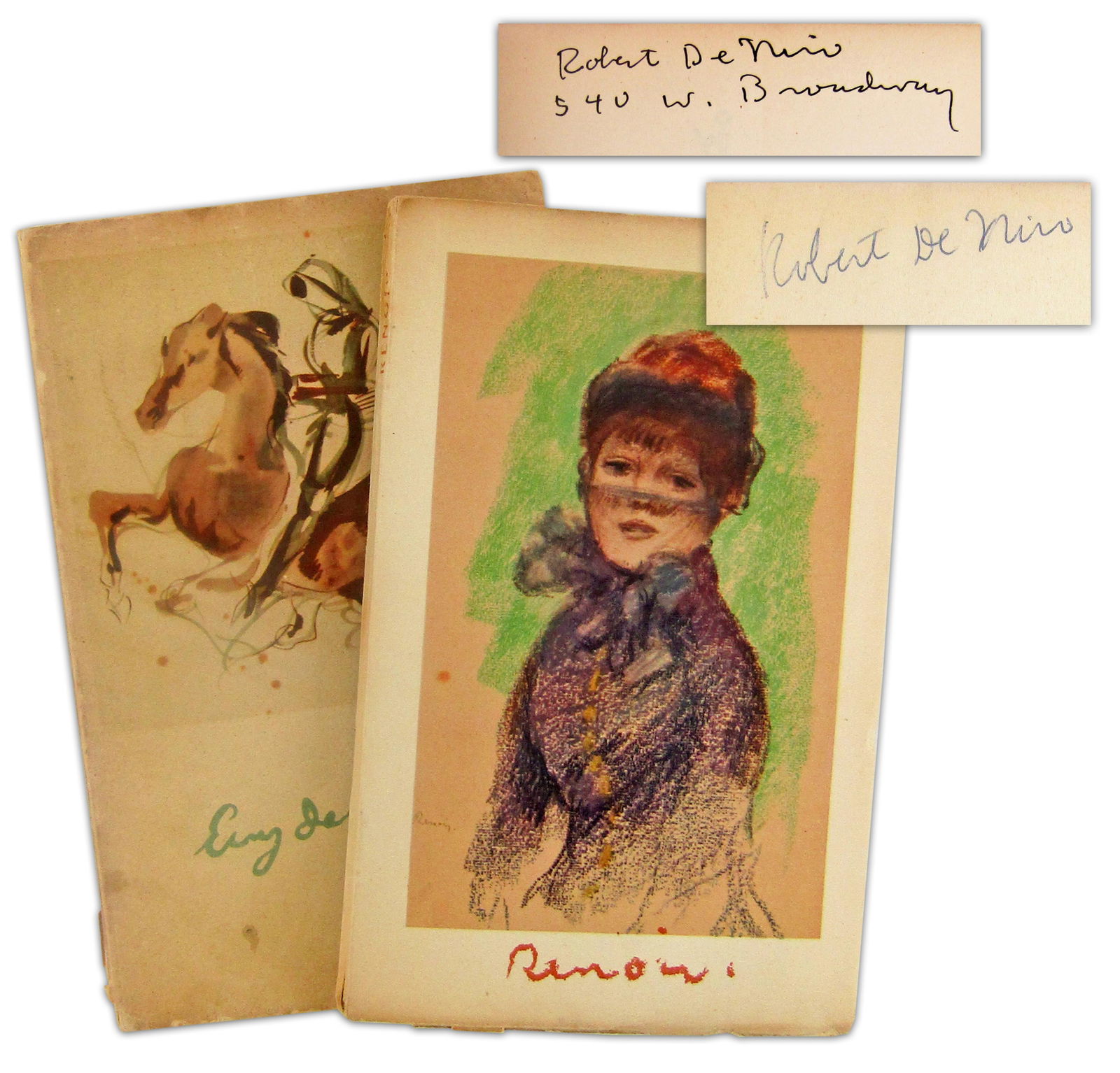 (2) Robert De Niro, Sr. Signed Art Books, Renoir & Delacroix: Robert De Niro Sr.[New York, NY], n.d. but ca. 1949-1951(2) Robert De Niro, Sr. Signed Art Books, Renoir & DelacroixGroup of signed booksTwo art books owned by important American Abstract Expressionis