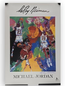 LeRoy Neiman 24" x 26" Signed Original Michael Jordan Lithograph PSA/DNA LOA