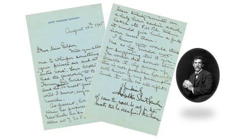 Augustus Saint-Gaudens ALS "allow me to whisper something for your private ear"