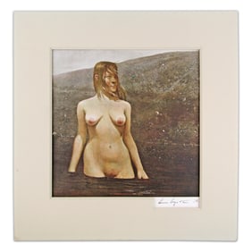 Andrew Wyeth Signed Ltd. Ed. Collotype, "Seabed," Featuring Model Siri Erickson