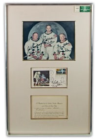 Apollo XI Astronauts & Their Wives Sign Photo, Plus Crew Signed Cover, Superb and Unique. Photo