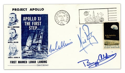 Type 2 Insurance Cover Signed By All 3 Apollo XI Astronauts! Pre-Cert Zarelli