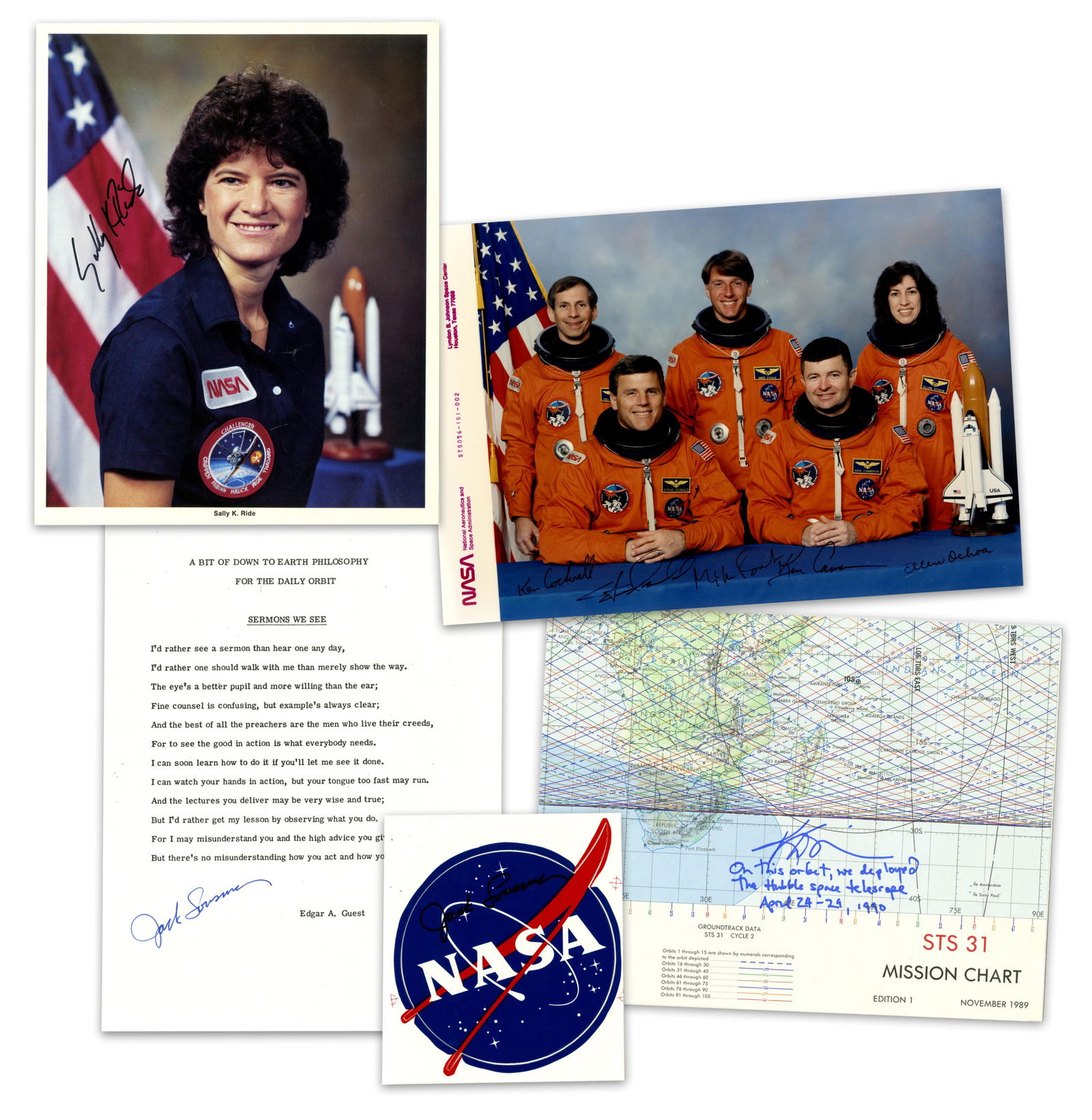 STS Astronauts 5pc. Autograph Collection: Lousma, Ride, Sullivan & More! (1 of 6)