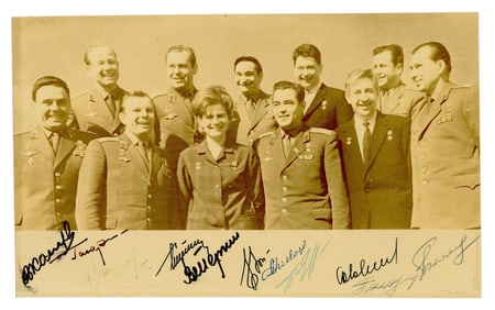 (11) Cosmonauts! Signed Photo Of Vostok & Voskhod Crew Members, Pre-Cert Zarelli