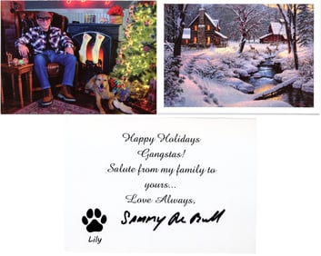 Sammy The Bull Signed Christmas Card, He Ratted on Gotti!