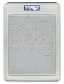 Russell Sage, Railroad Exec. & Politician, ALS re: "malicious falsehoods…", PSA Encapsulated