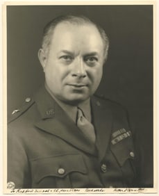 David Sarnoff Signed Photo in WWII Uniform