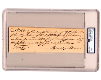 Timothy Pickering DS 5 Days after Siege of Gibraltar. PSA Mint 9