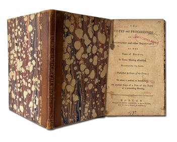 A 1st Ed. Copy of "The Boston Pamphlet," a Printing of Several Key Documents from Boston's Decisive