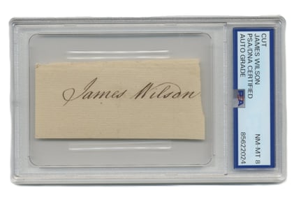 James Wilson, Declaration & Constitution Signer, Great Signature NM-MT 8