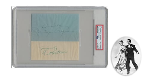 Fred Astaire & Ginger Rogers Slabbed Signatures