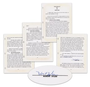 Bob Dylan TDS Re: Last Will and Testament 4 Months Before Release of "Blood on the Tracks", PSA