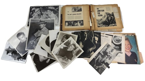 Scrapbook of James Dean, Humphrey Bogart & More Old Hollywood Photos - Some Possibly Type I