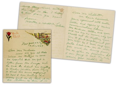 Rare ALS by Huddie "Lead Belly” Ledbetter’s Wife, "Martha & Huddie Ledbetter"