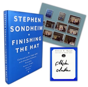 Stephen Sondheim Signed Bookplate In 1st Ed. Hardcover "Finishing The Hat"
