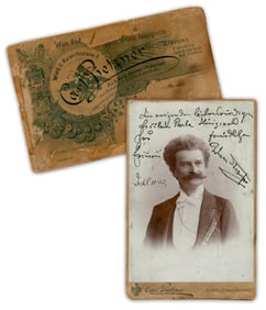 Johann Strauss II Signed Beautiful Presentation Cabinet Card From Ischl, The Summer Spa Town Which