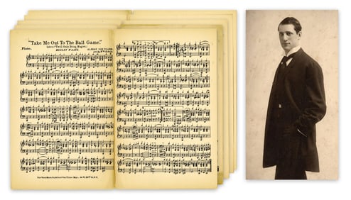 Take Me Out to the Ballgame, Original 1908 Sheet Music by Albert Von Tilzer