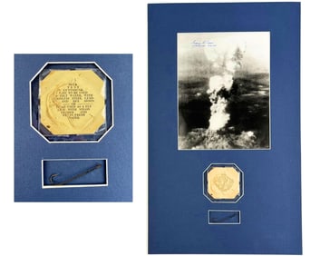 Enola Gay Flown Emergency Survival Kit Cuttyhunk Line, Hook & Signed Photo! Fantastic Display! Ex.