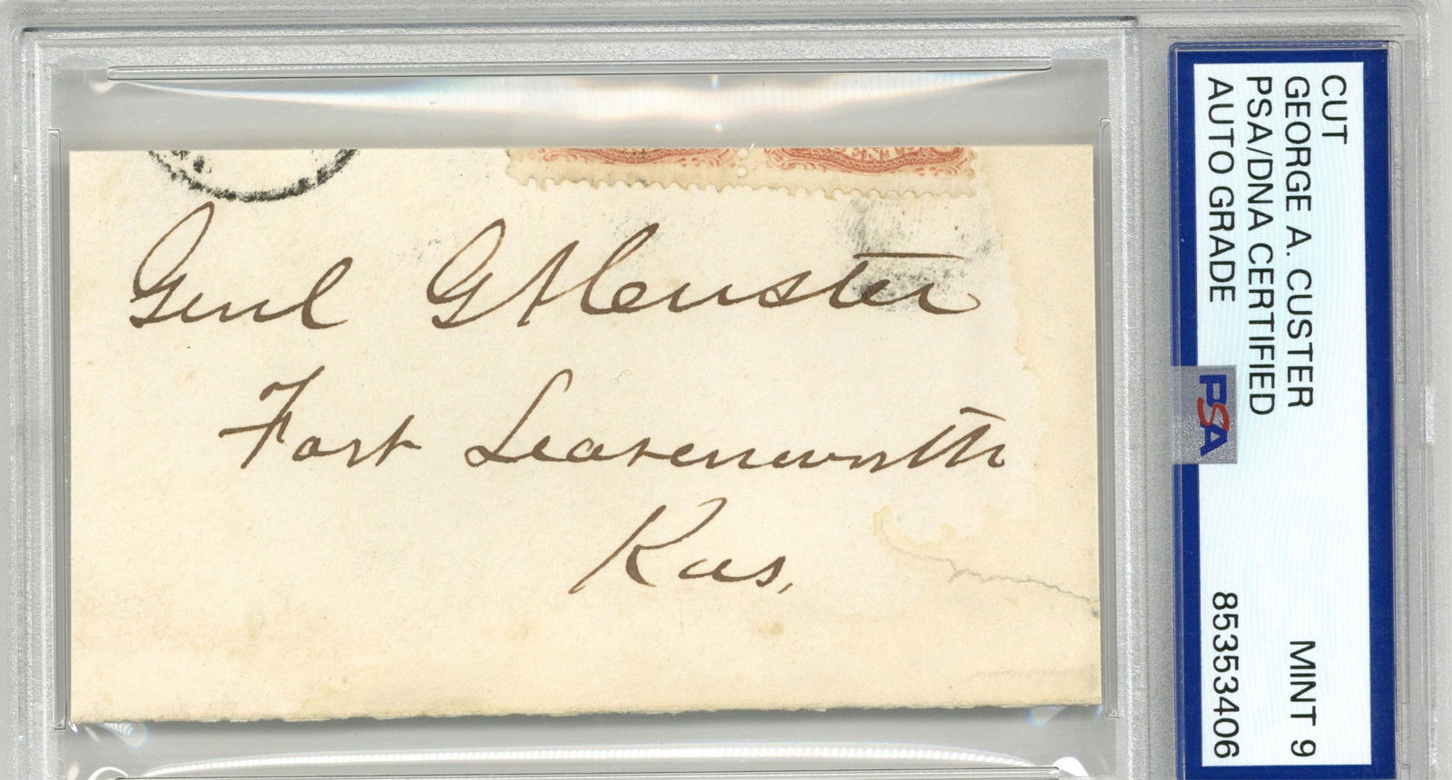 George Custer Signature Gorgeous, PSA/DNA MINT 9! (1 of 2)