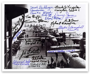 Doolittle & 20 of His Raiders Group Signed Photo