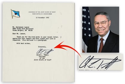 Colin Powell TLS as Chairman of Joint Chiefs of Staff