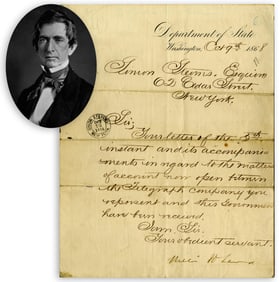 William Seward, As Secretary of State, ALS "Your Obedient Servant"