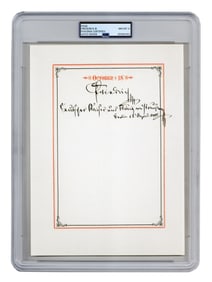 Frederick III of Germany PSA NM-MT 8 Extremely Rare Signature As Short-Lived Emperor