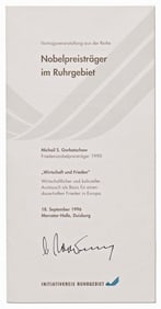 Mikhail Gorbachev Signed Brochure, PSA Authenticated