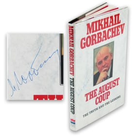 Mikhail Gorbachev Signed 1st Ed. Copy of “The August Coup,” Pristine!