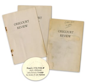 Jack Kerouac Personally Owned & Annotated "Grecourt Review" ft. Corso & Haikus