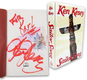 Ken Kesey Elaborately Signed Copy of “Sailor Song”