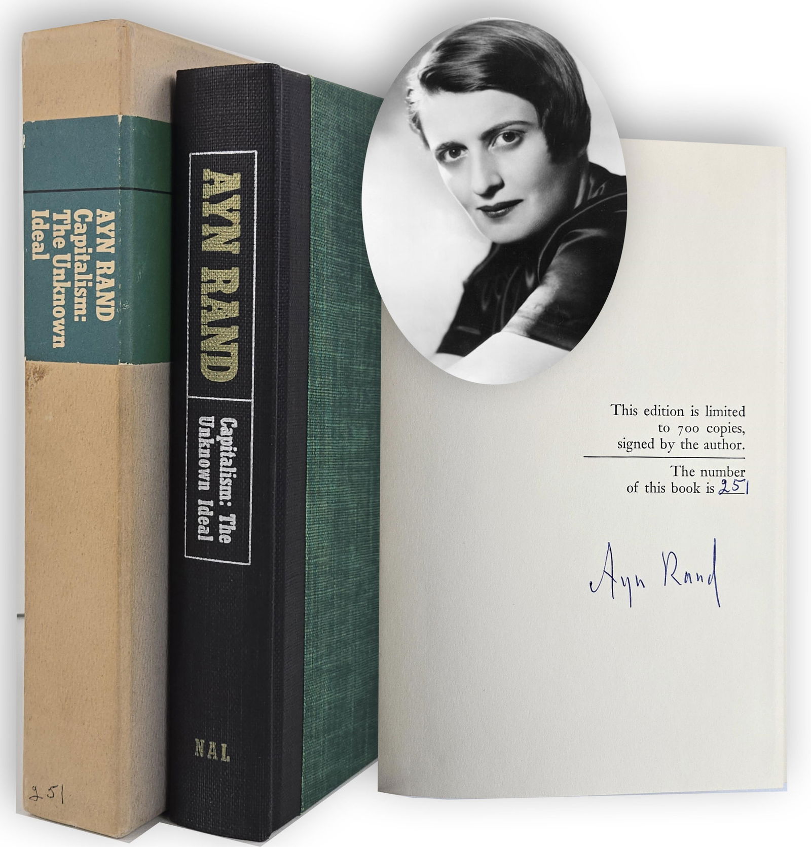 Ayn Rand Signed Sought-After Ltd. Ed. of Capitalism: The Unknown Ideal (1 of 5)