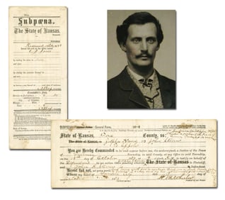 Newton Earp Twice-Signed Subpoena Dated in 1883 While Serving as a Constable in Kansas with Original