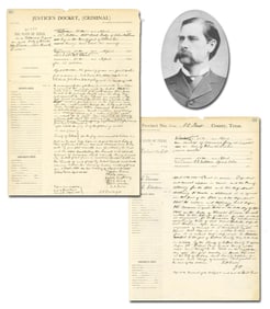 Wyatt Earp Original Criminal Doc Citing Saloon Murder Witness Wyatt Earp – A Primary Source